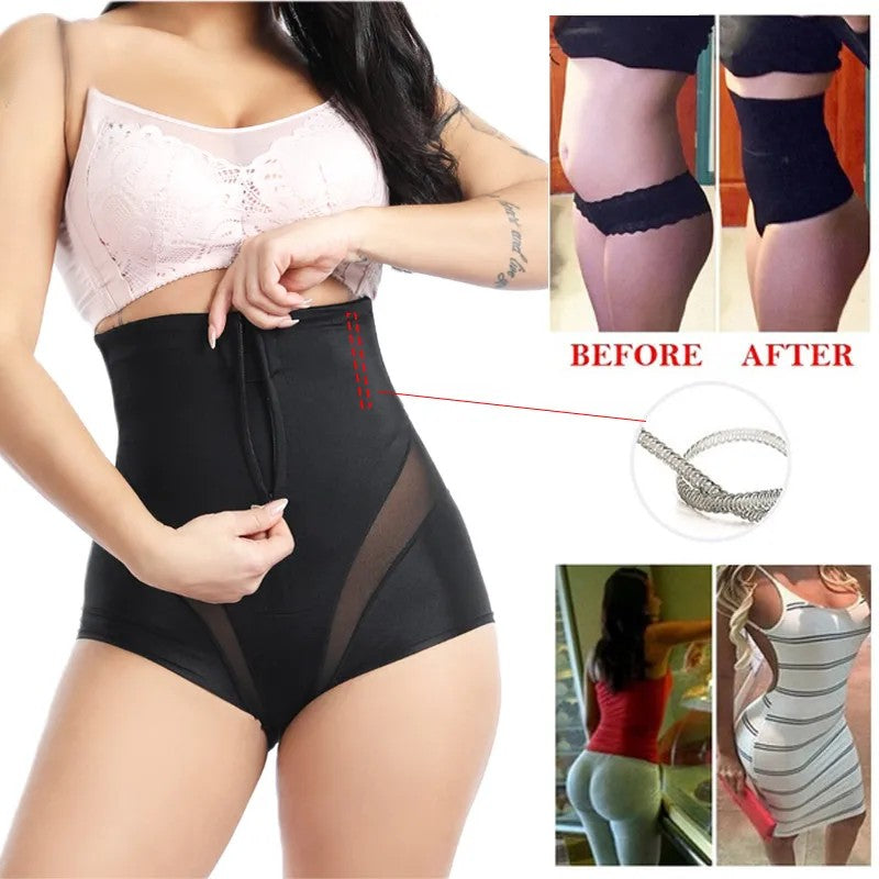 LuxeFit Zip-Up High-Waist Sculpting Control Briefs