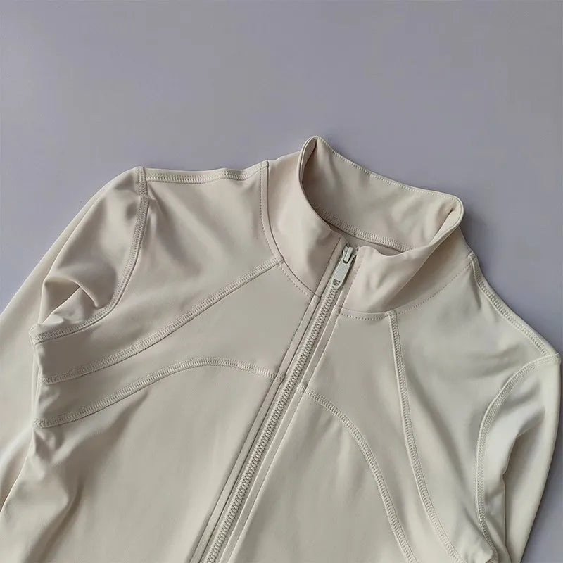 LuxeFit Quick-Dry Long Sleeve Fitness & Running Jacket
