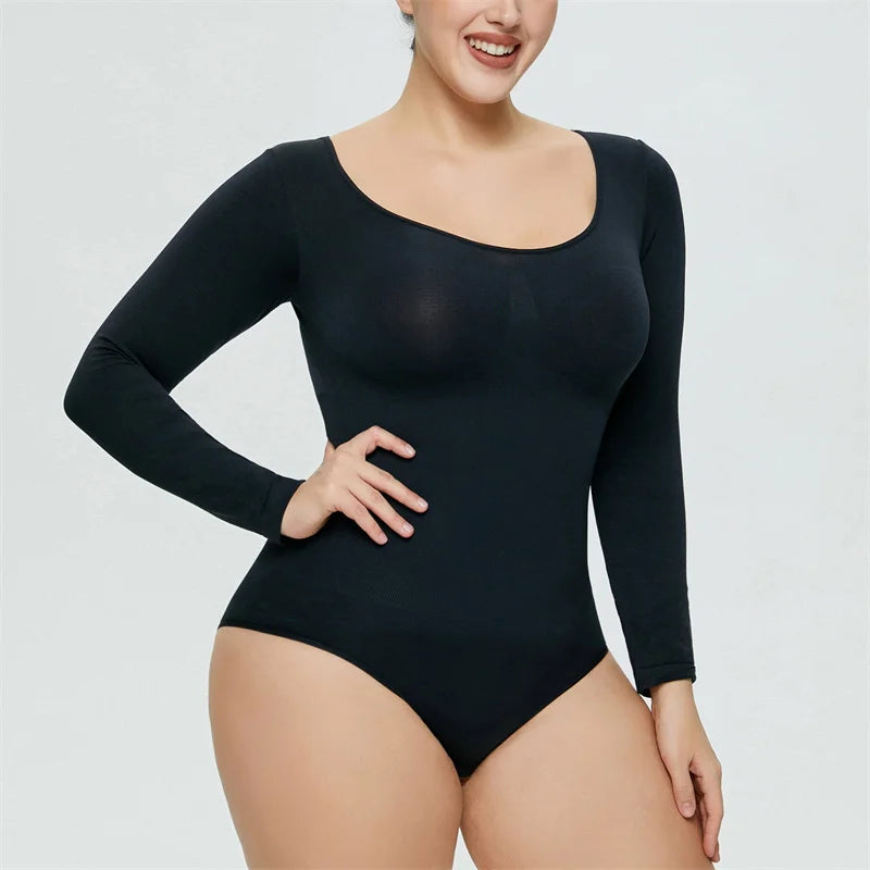 Luxe Snap Button Sculpting Bodysuit: Lift & Control