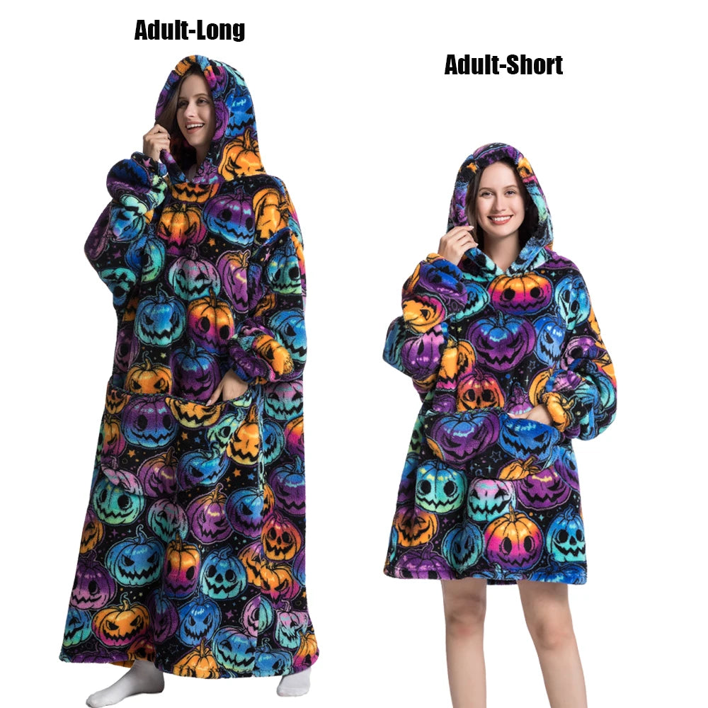 LuxeFit Ultimate Comfort Fleece Hoodie Blanket