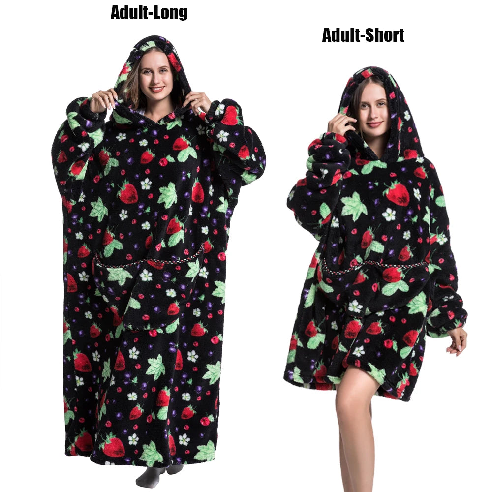 LuxeFit Ultimate Comfort Fleece Hoodie Blanket