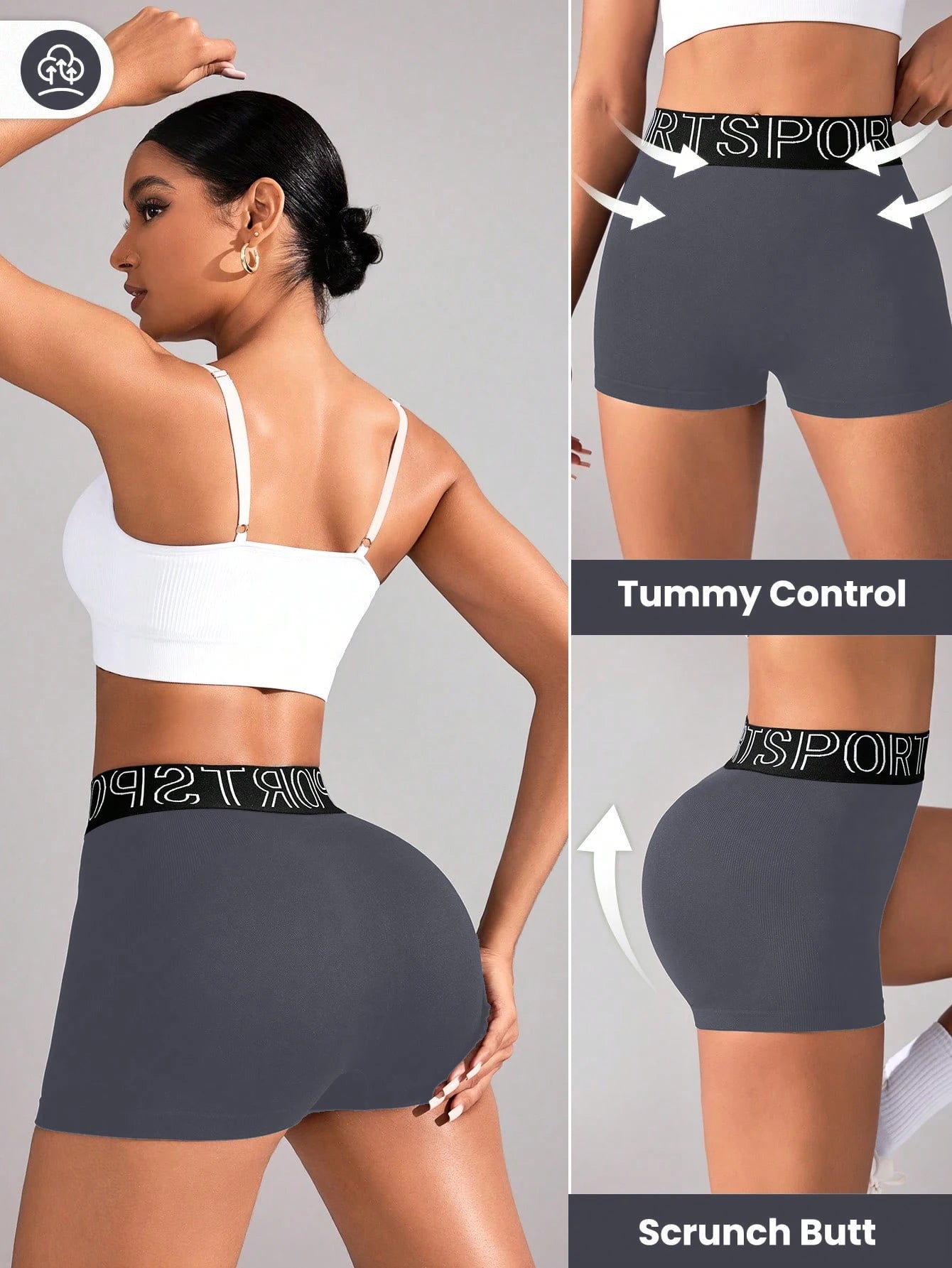 LuxeFit Sculpting High-Waist Yoga Shorts