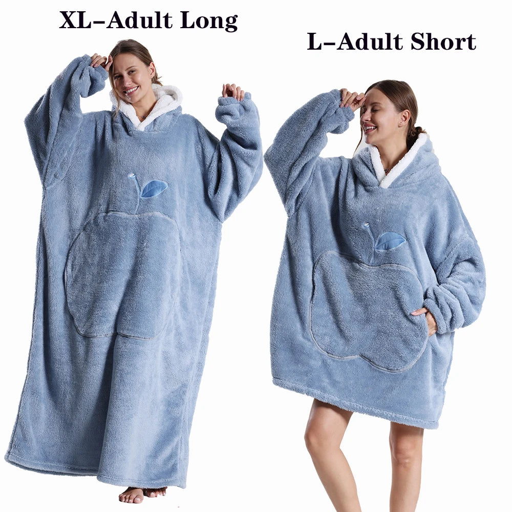 LuxeFit Ultimate Comfort Fleece Hoodie Blanket