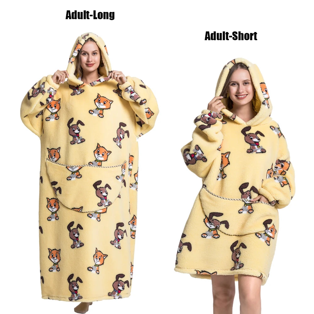 LuxeFit Ultimate Comfort Fleece Hoodie Blanket