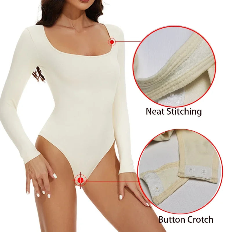Luxe Long Sleeve Sculpting Bodysuit: Seamless Control & Comfort