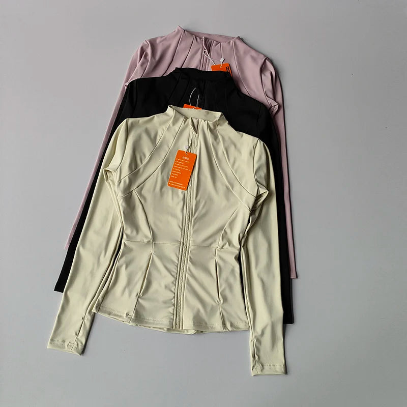 LuxeFit Slim-Fit Warm Zip-Up Activewear Jacket