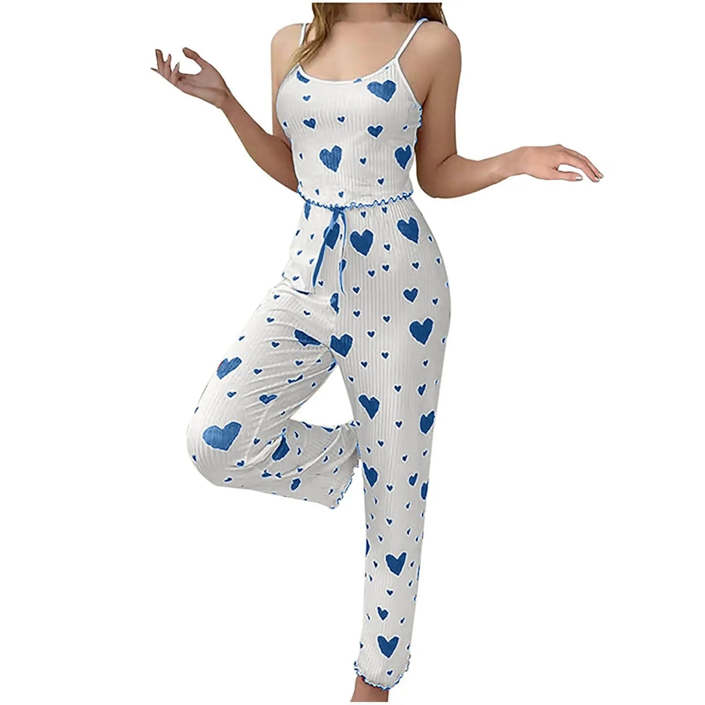 LuxeFit Love Print Soft Pajama Set