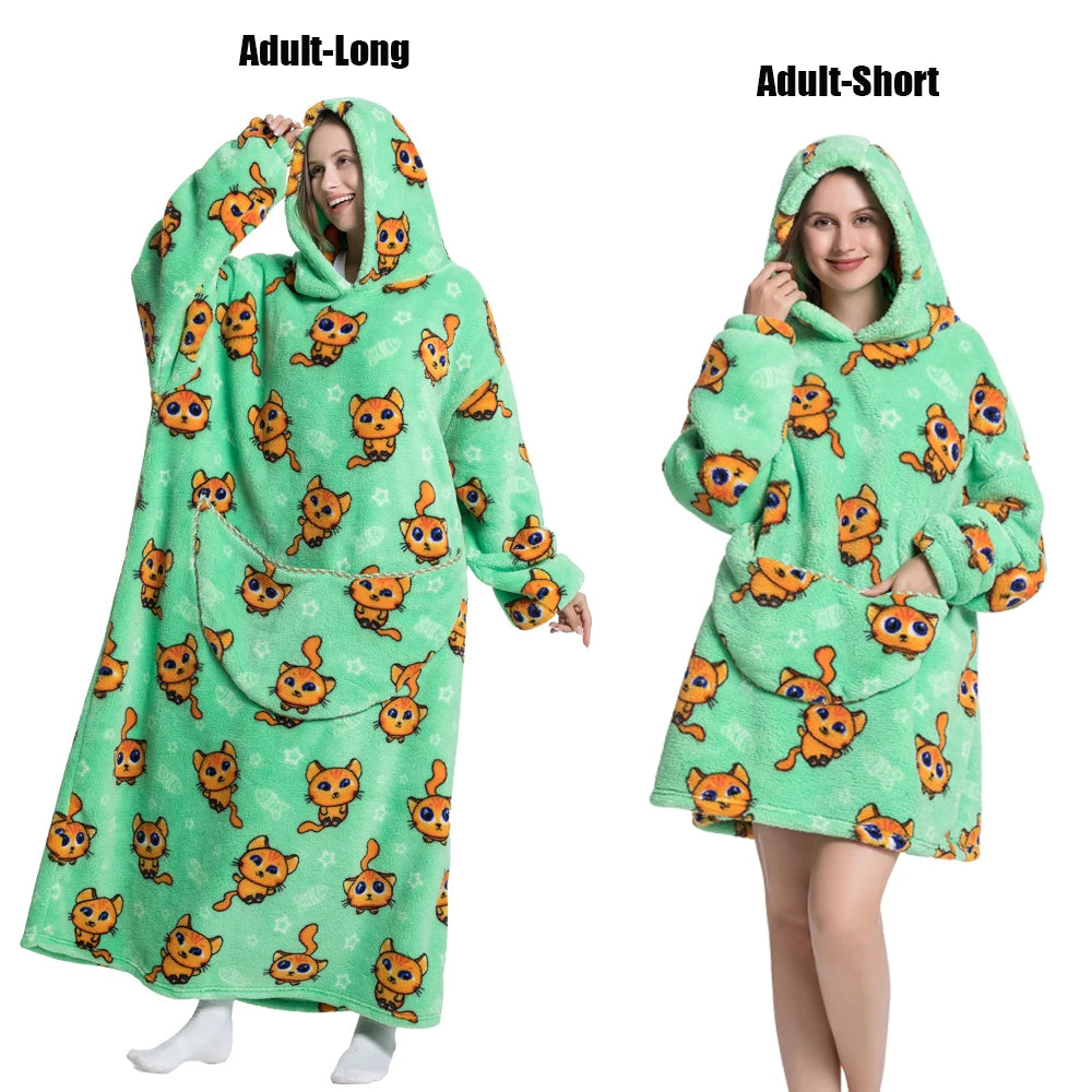 LuxeFit Ultimate Comfort Fleece Hoodie Blanket