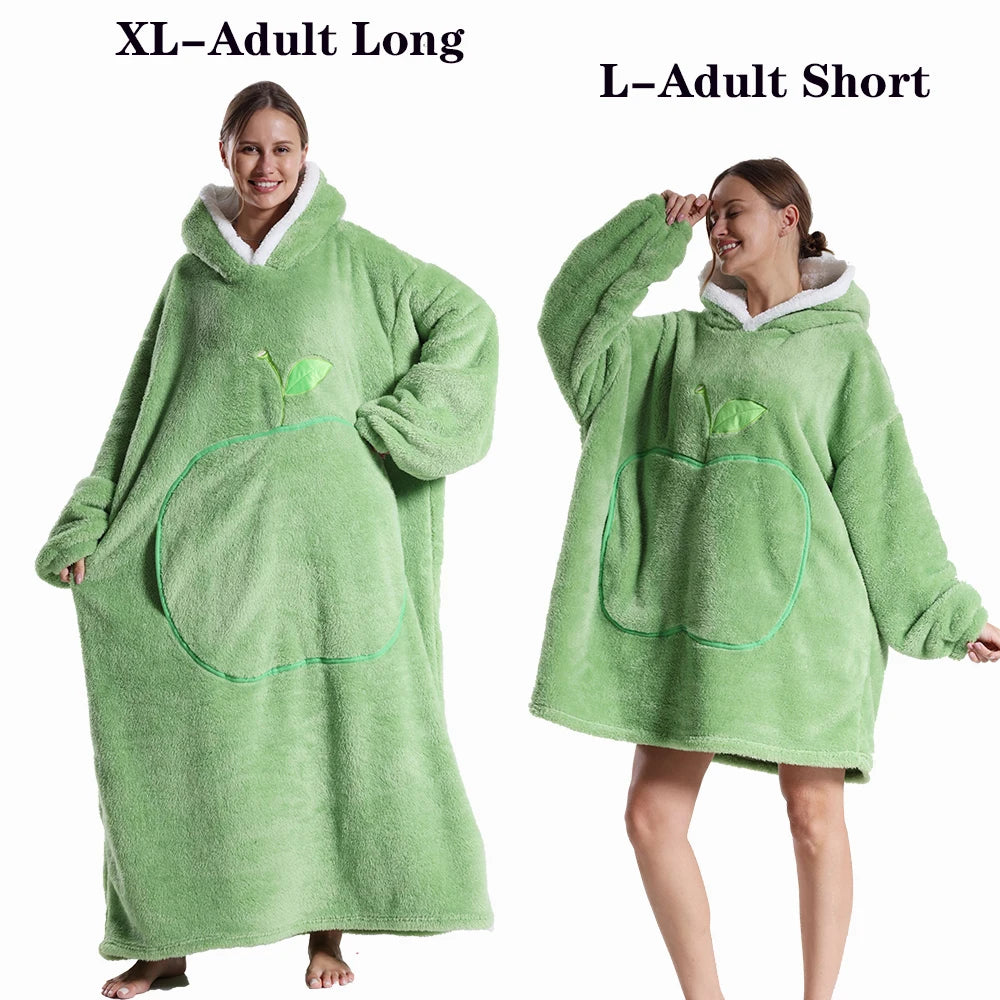 LuxeFit Ultimate Comfort Fleece Hoodie Blanket