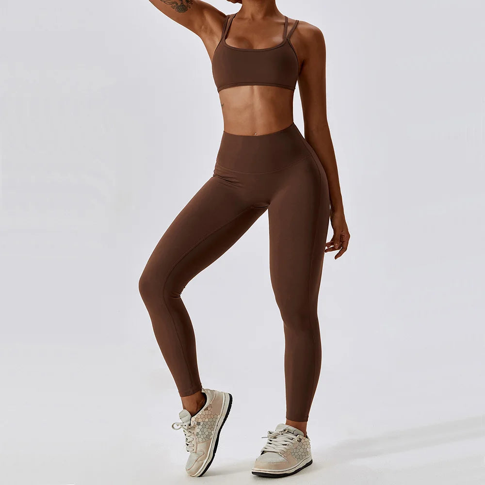 LuxeFit Seamless Sculpt & Perform 2-Piece Athletic Wear Set