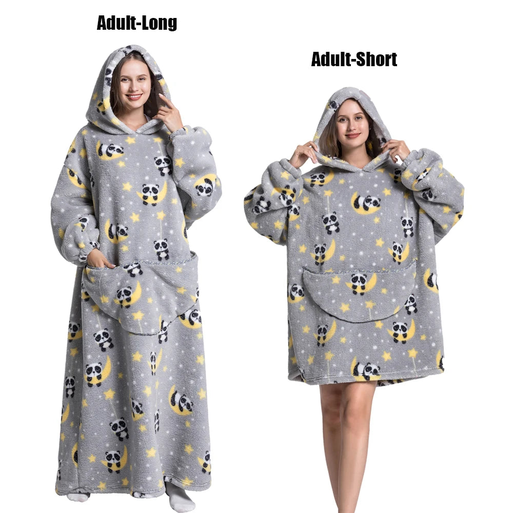 LuxeFit Ultimate Comfort Fleece Hoodie Blanket