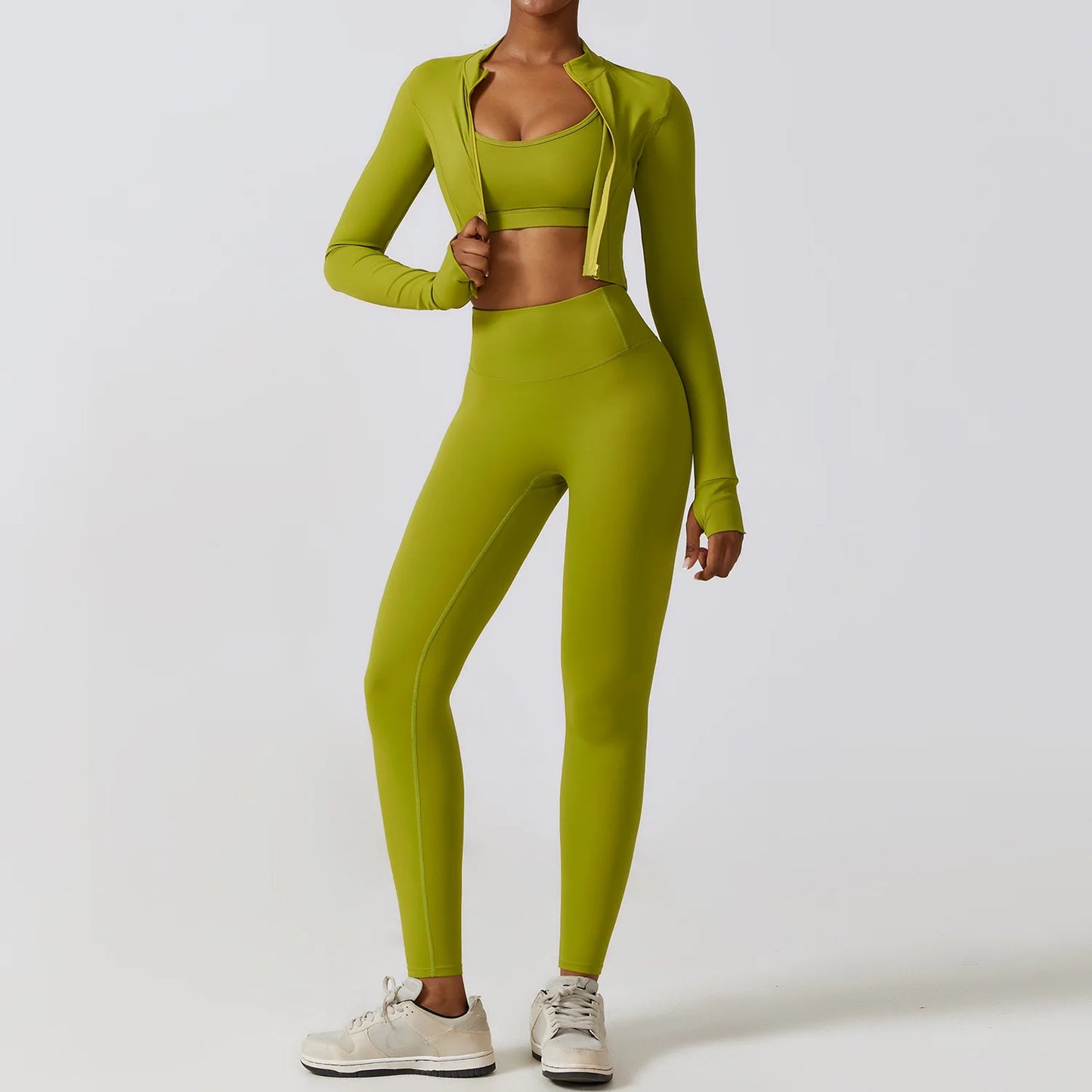 LuxeFit Seamless Performance 3-Piece Yoga & Activewear Set