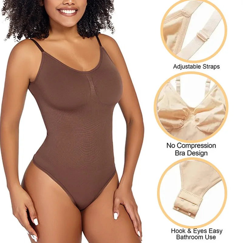 Luxe Ribbed Thong Sculpting Bodysuit: Compression & Comfort