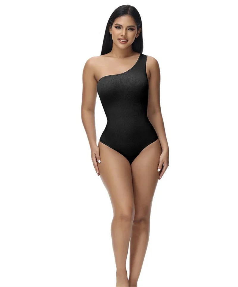 LuxeFit Seamless One-Shoulder Bodysuit