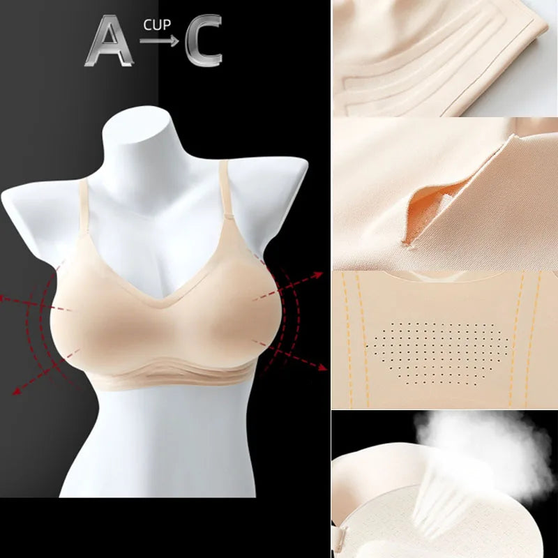 LuxeFit Seamless Comfort & Support V-Neck Bra