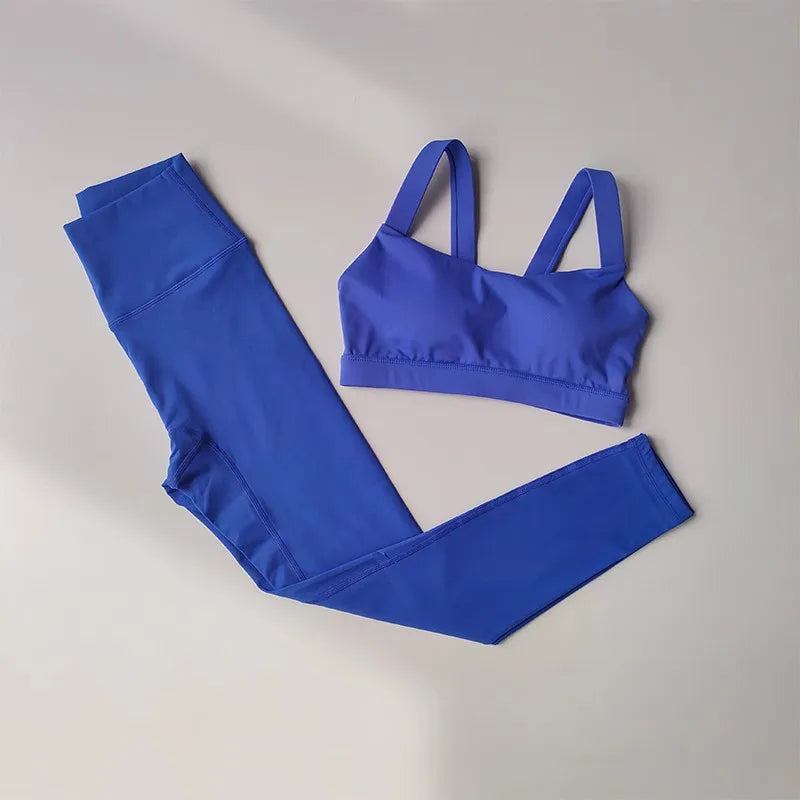 LuxeFit Seamless Sculpt & Support 2-Piece Yoga & Fitness Set