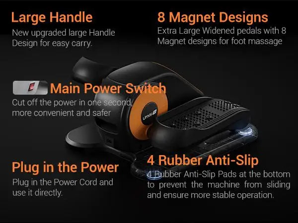 LuxeFit Quiet Under-Desk Elliptical for Seniors