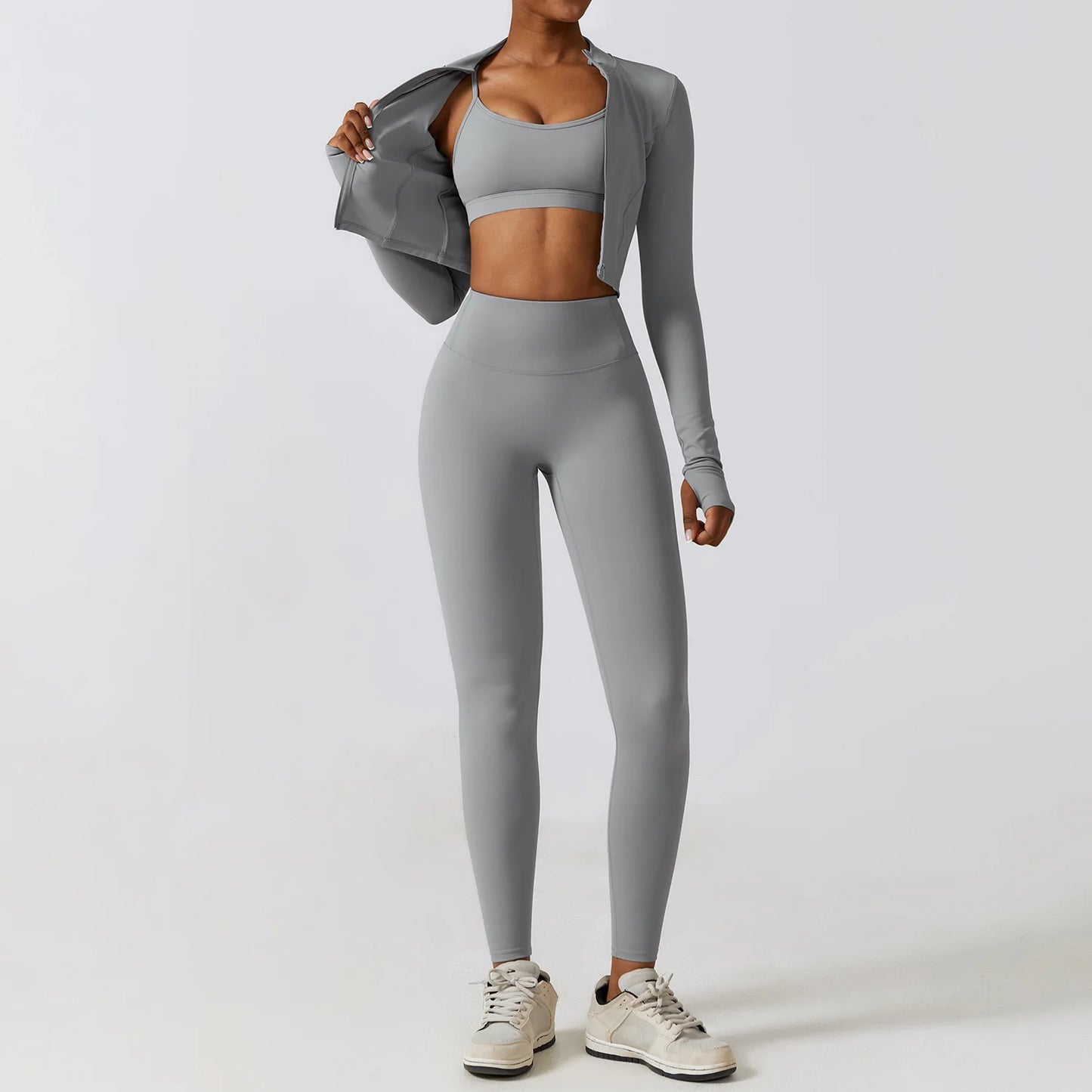 LuxeFit Seamless Performance 3-Piece Yoga & Activewear Set