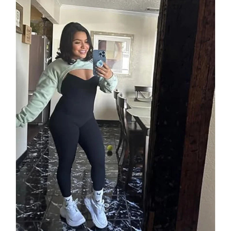 LuxeFit Seamless Ribbed Yoga Jumpsuit