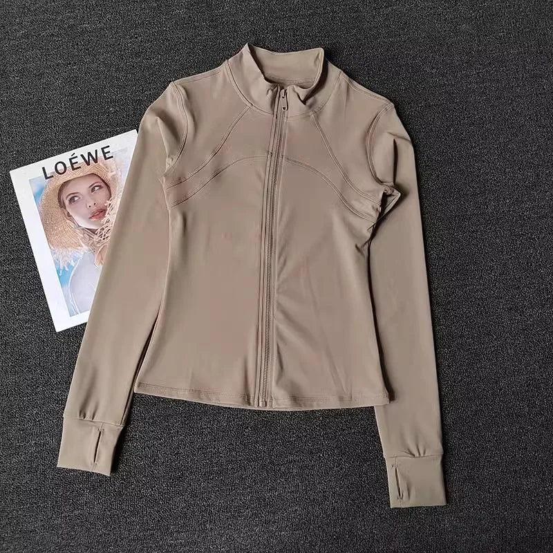 LuxeFit Quick-Dry Long Sleeve Fitness & Running Jacket