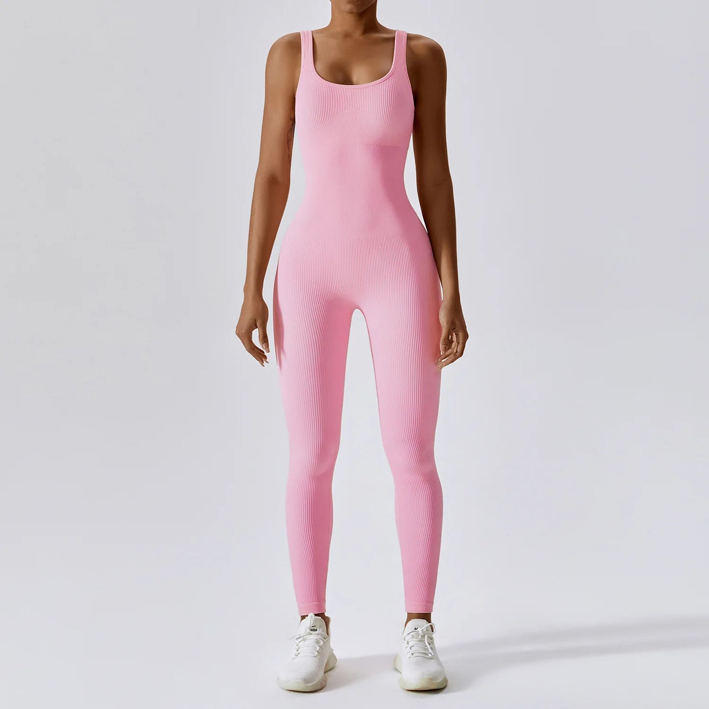 LuxeFit Sculpt & Stretch Seamless One-Piece Yoga & Fitness Bodysuit