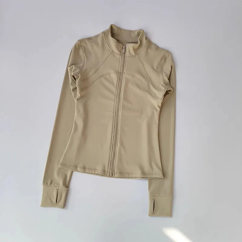 LuxeFit Quick-Dry Long Sleeve Fitness & Running Jacket