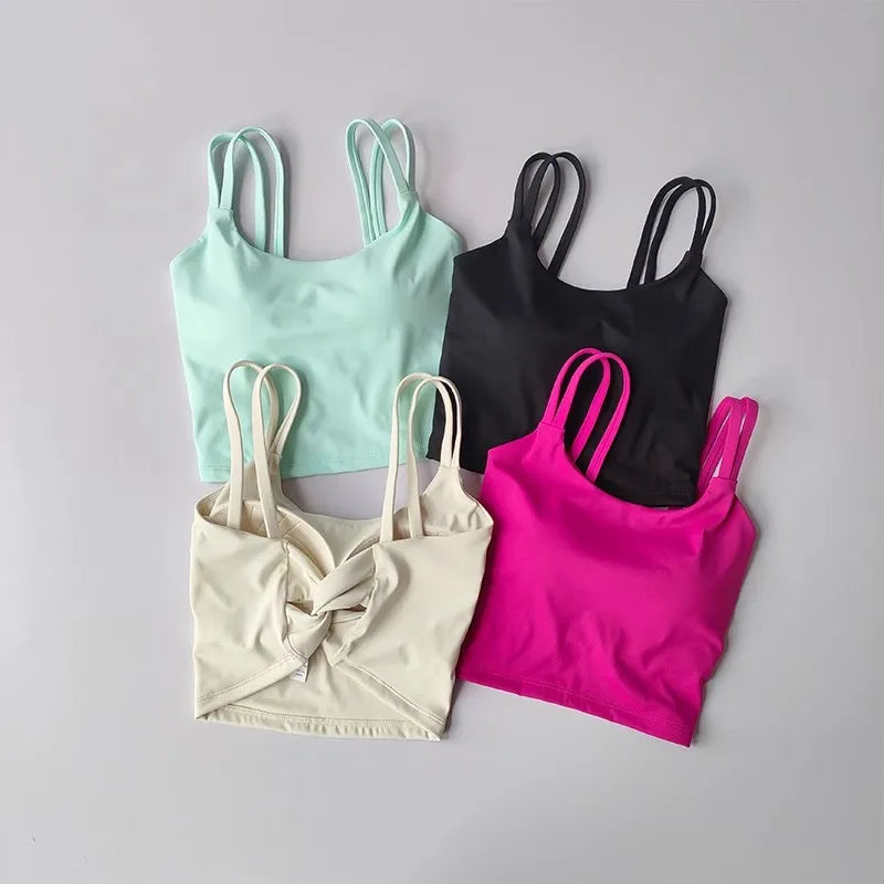 LuxeFit Sculpt & Lift Knotted Back Yoga & Sports Bra