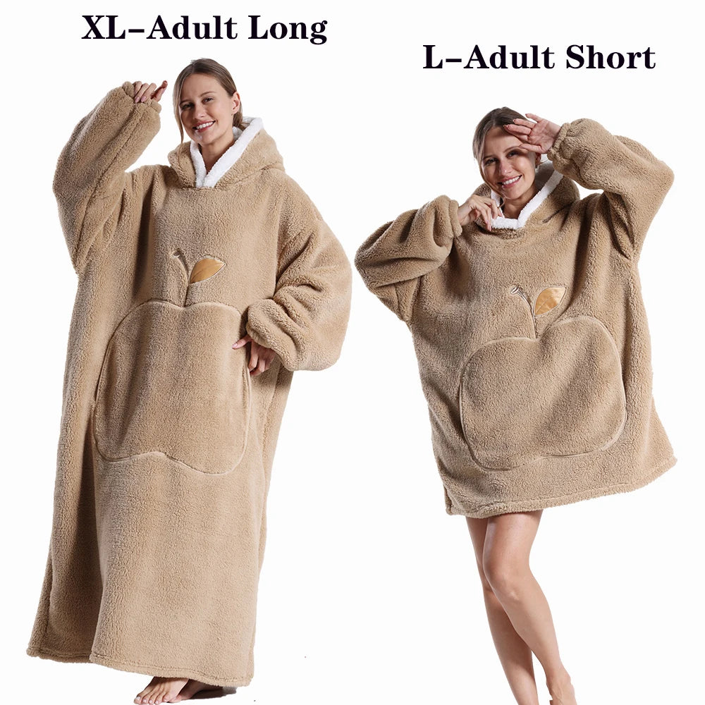 LuxeFit Ultimate Comfort Fleece Hoodie Blanket