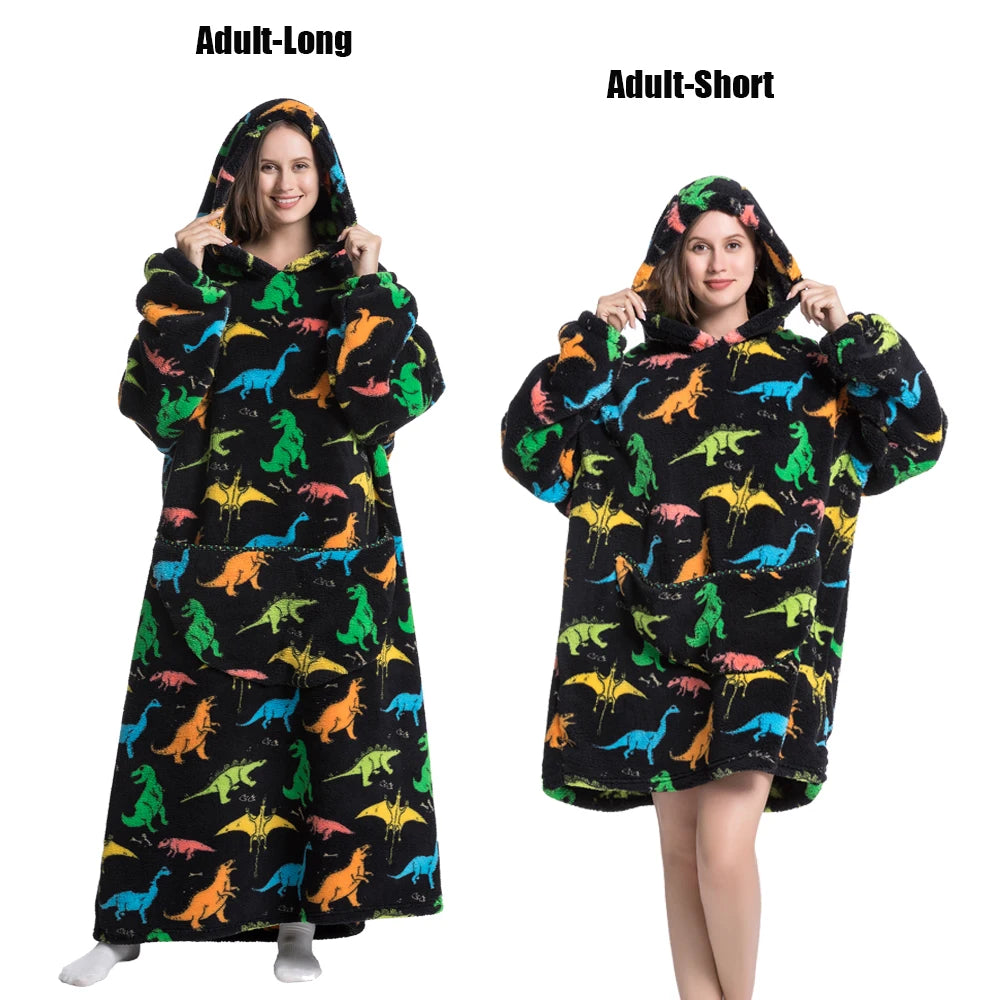 LuxeFit Ultimate Comfort Fleece Hoodie Blanket