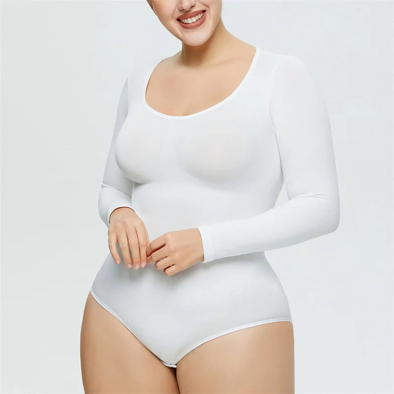 Luxe Snap Button Sculpting Bodysuit: Lift & Control