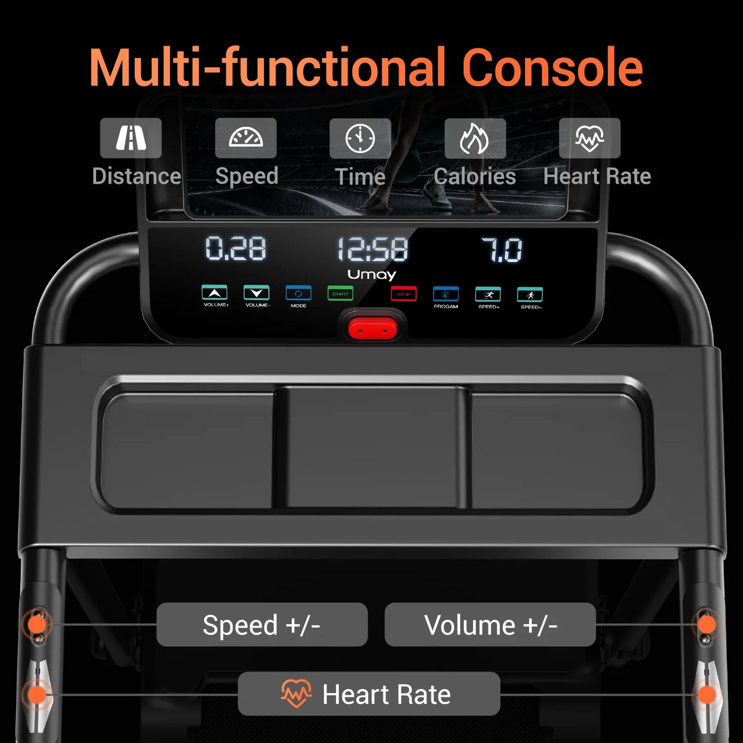 LuxeFit 3.0HP Foldable Home Treadmill