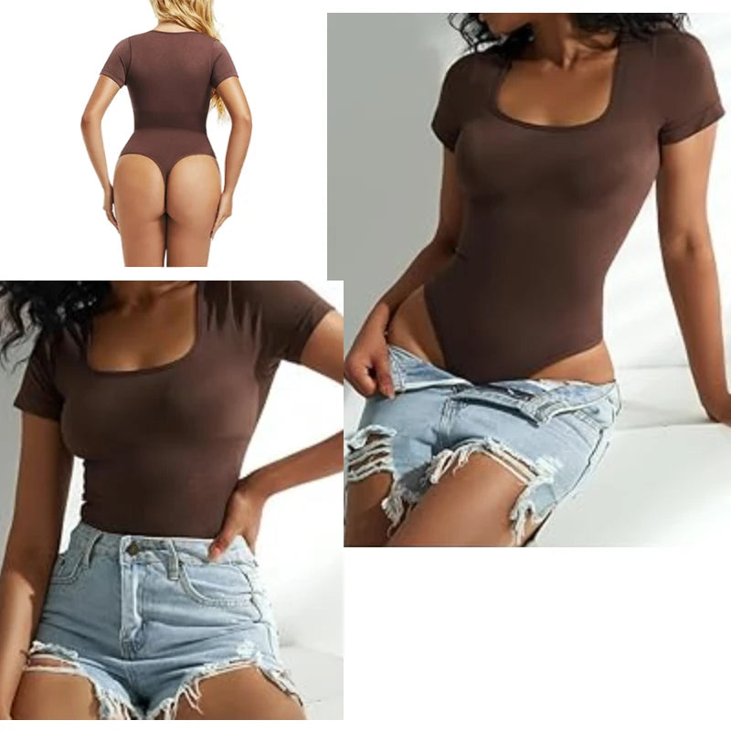 Luxe Seamless Sculpting Bodysuit: Short Sleeve & Control