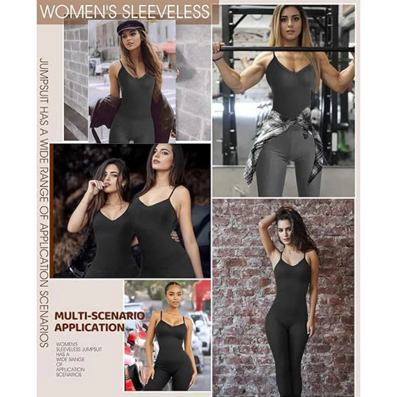 LuxeFit Seamless Ribbed Yoga Jumpsuit