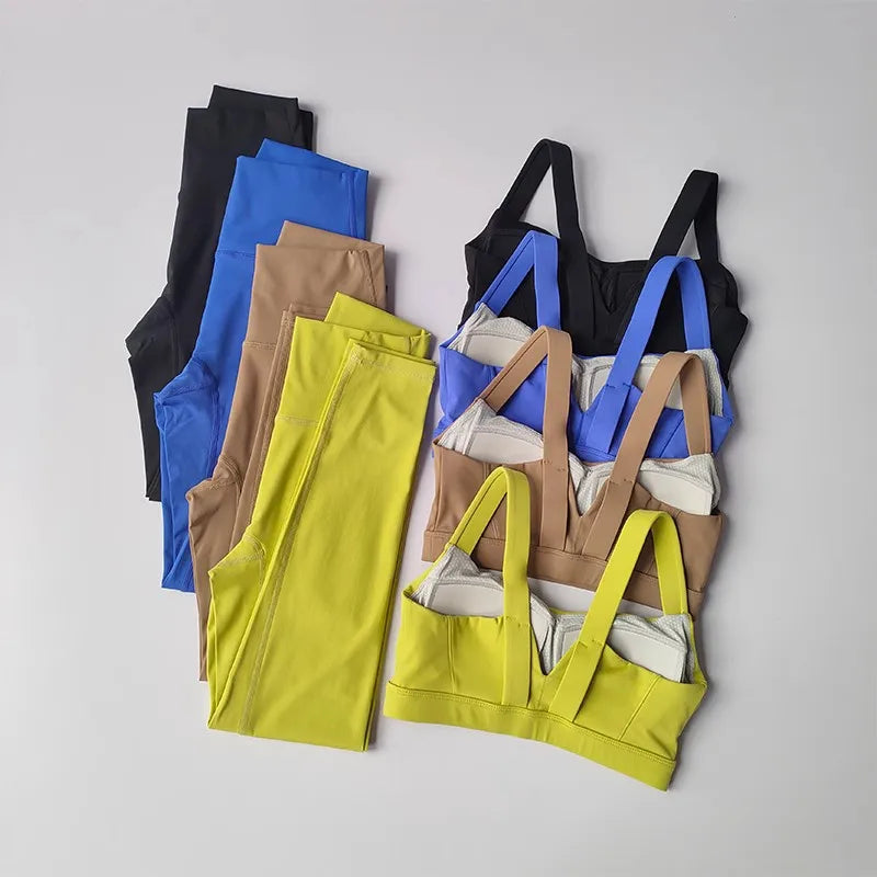 LuxeFit Seamless Sculpt & Support 2-Piece Yoga & Fitness Set