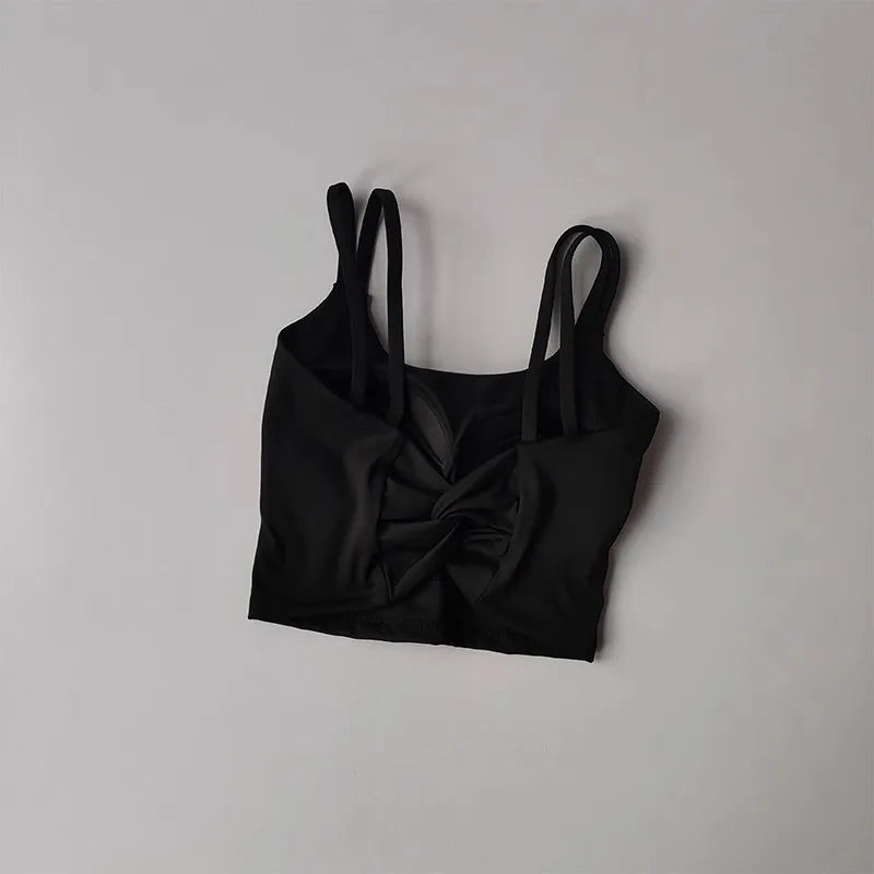 LuxeFit Sculpt & Lift Knotted Back Yoga & Sports Bra