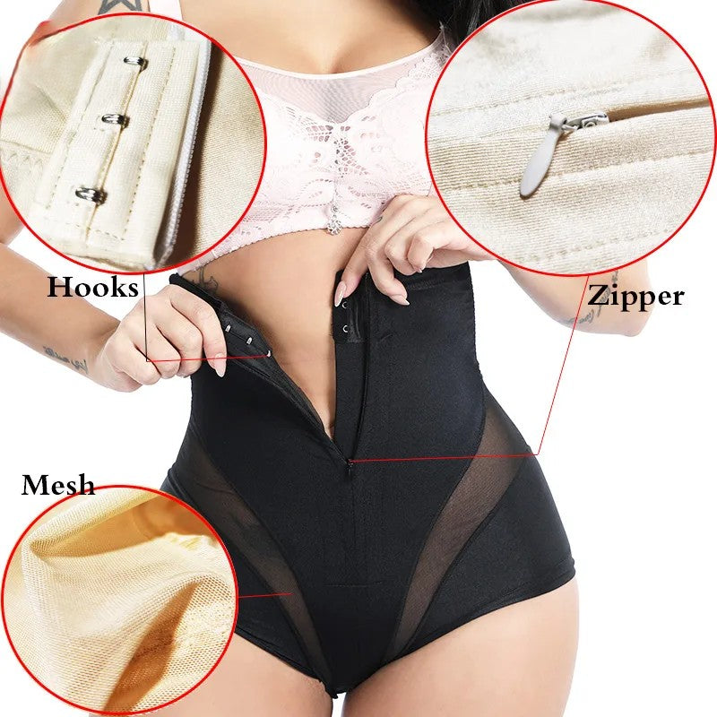 LuxeFit Zip-Up High-Waist Sculpting Control Briefs