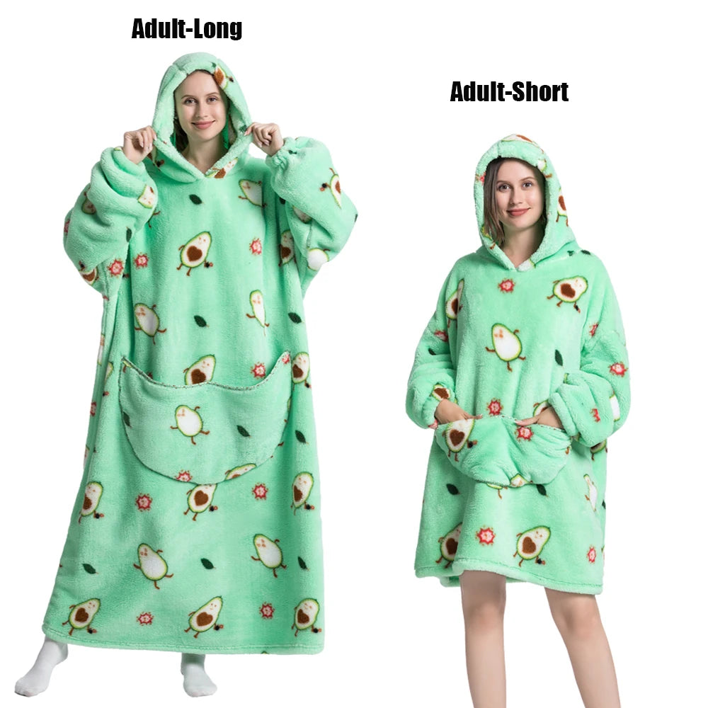 LuxeFit Ultimate Comfort Fleece Hoodie Blanket