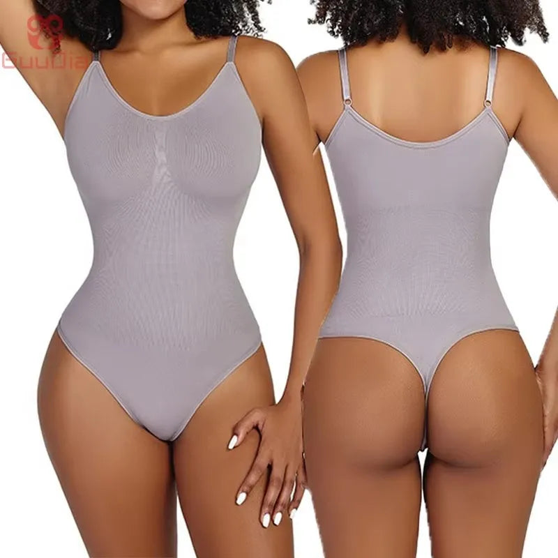 Luxe Ribbed Thong Sculpting Bodysuit: Compression & Comfort