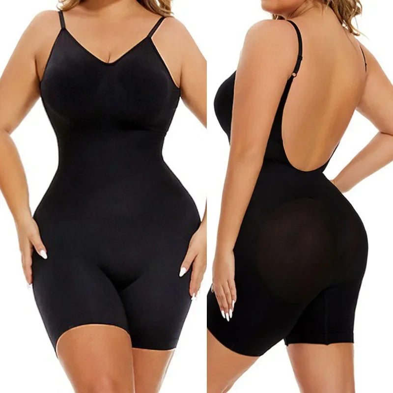Luxe Adjustable Sculpting Bodysuit: Open Crotch & Thigh Control