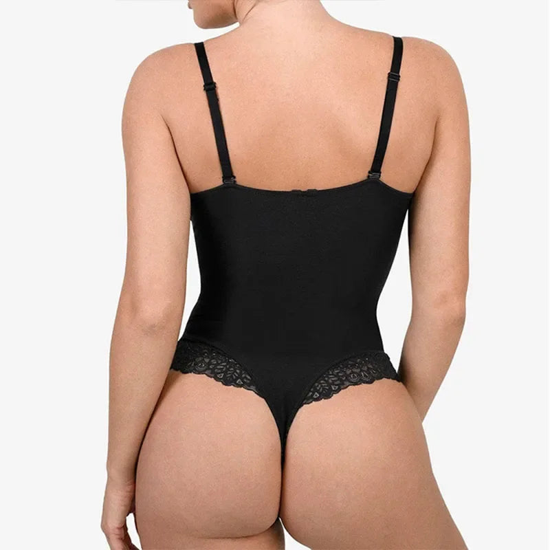 Luxe Silky Smooth Shaping Bodysuit: Lace & Layered Control
