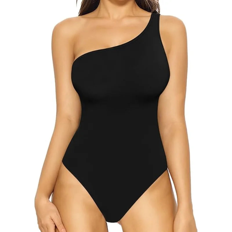 LuxeFit Seamless One-Shoulder Bodysuit