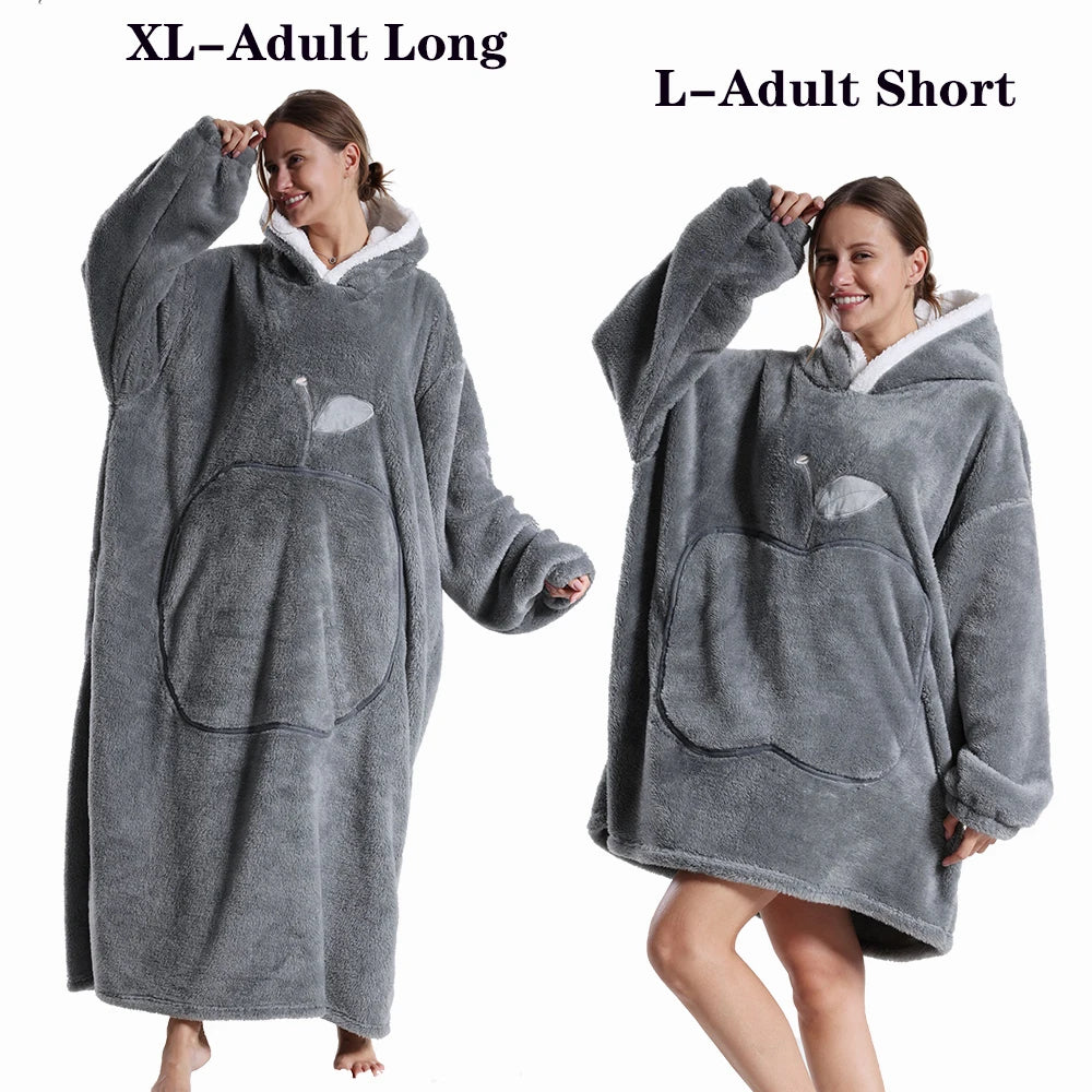 LuxeFit Ultimate Comfort Fleece Hoodie Blanket