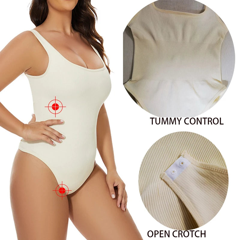 Luxe Ribbed Shaping Jumpsuit: Light Control & Comfort