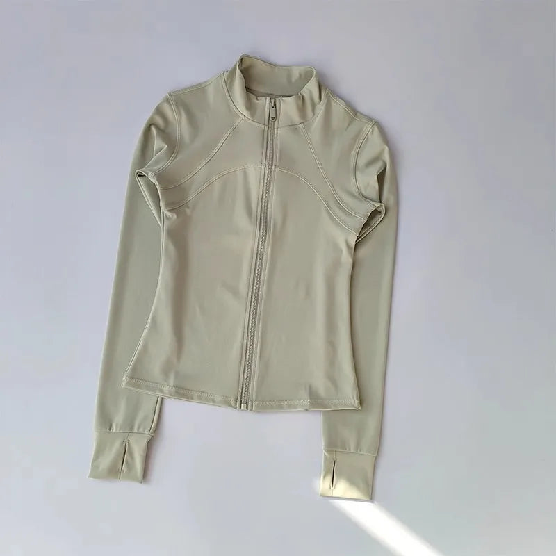 LuxeFit Quick-Dry Long Sleeve Fitness & Running Jacket