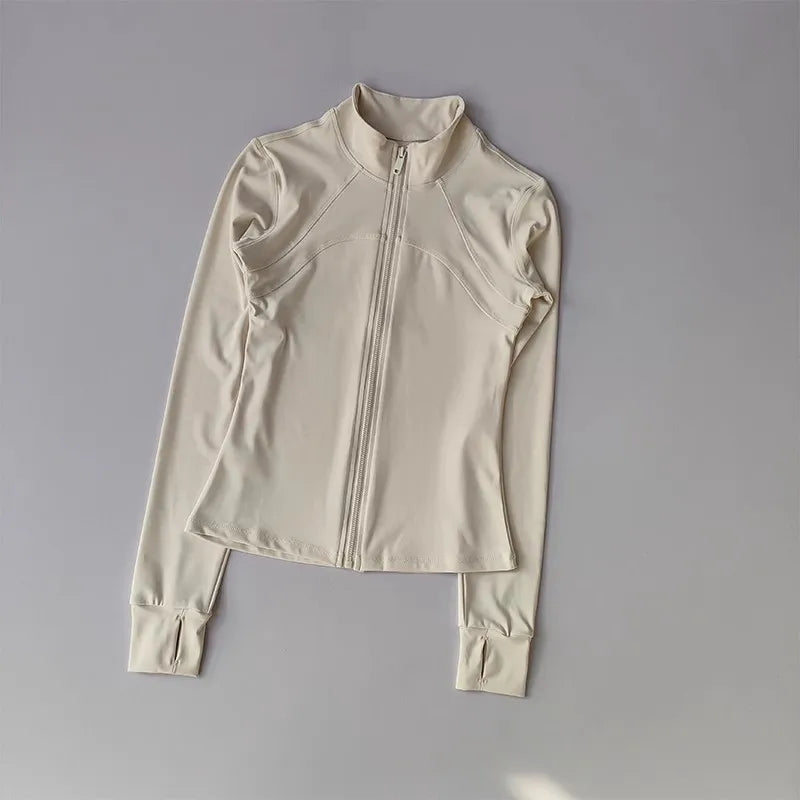 LuxeFit Quick-Dry Long Sleeve Fitness & Running Jacket