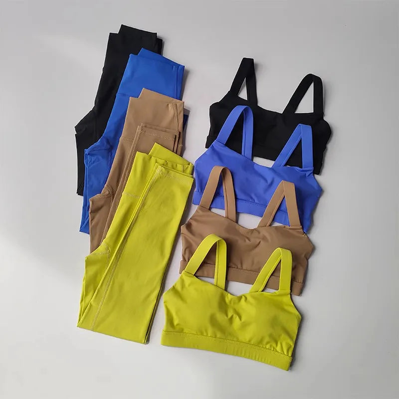 LuxeFit Seamless Sculpt & Support 2-Piece Yoga & Fitness Set