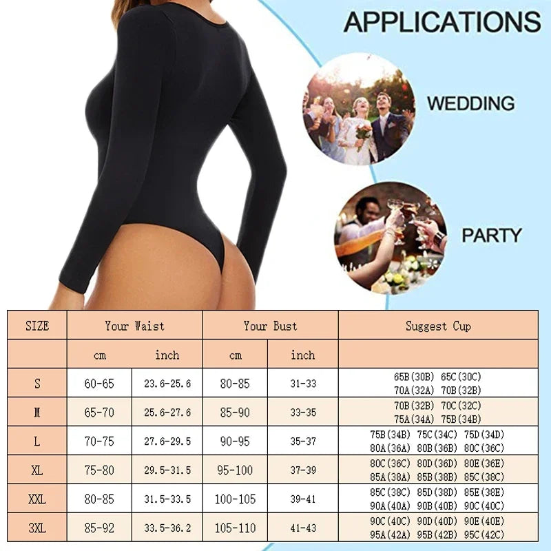 Luxe Long Sleeve Sculpting Bodysuit: Seamless Control & Comfort