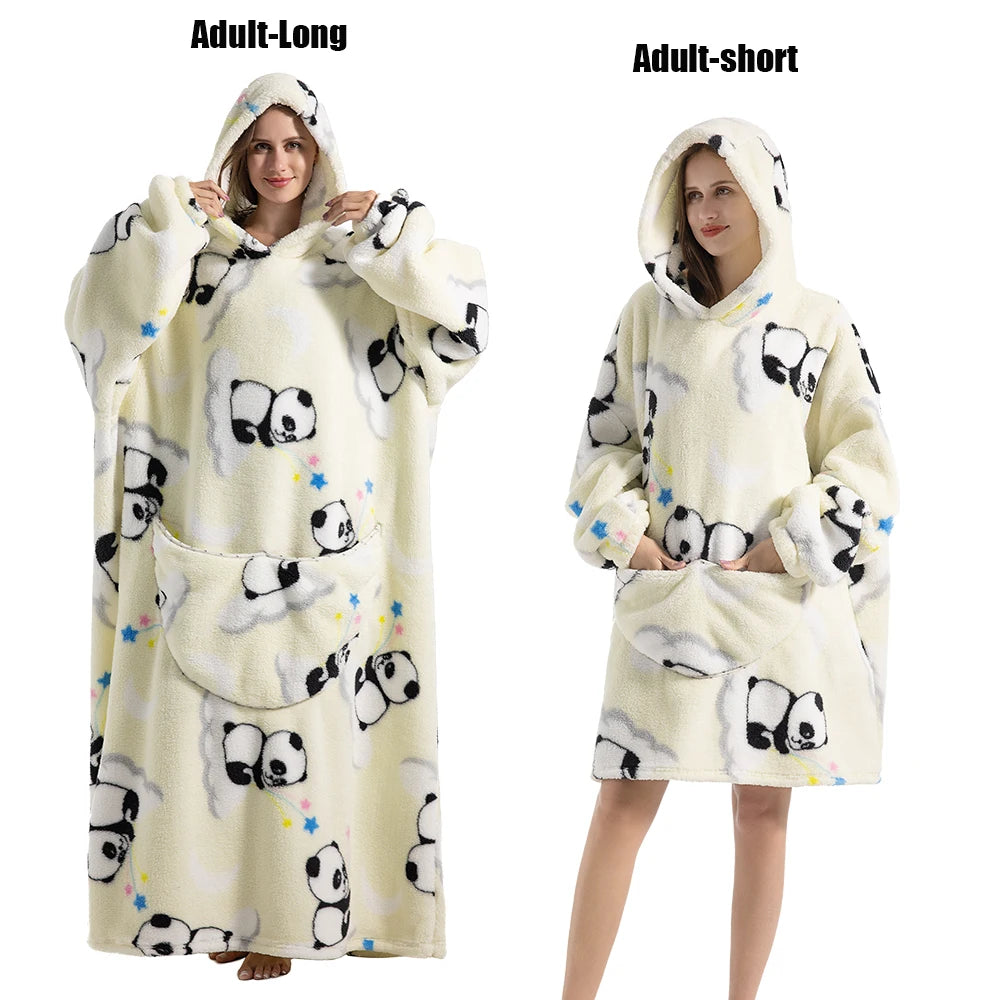 LuxeFit Ultimate Comfort Fleece Hoodie Blanket
