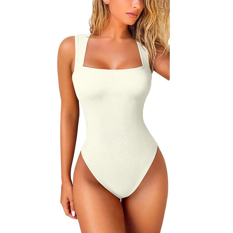 Luxe Summer Sculpting Thong Bodysuit: High Waist & Comfort