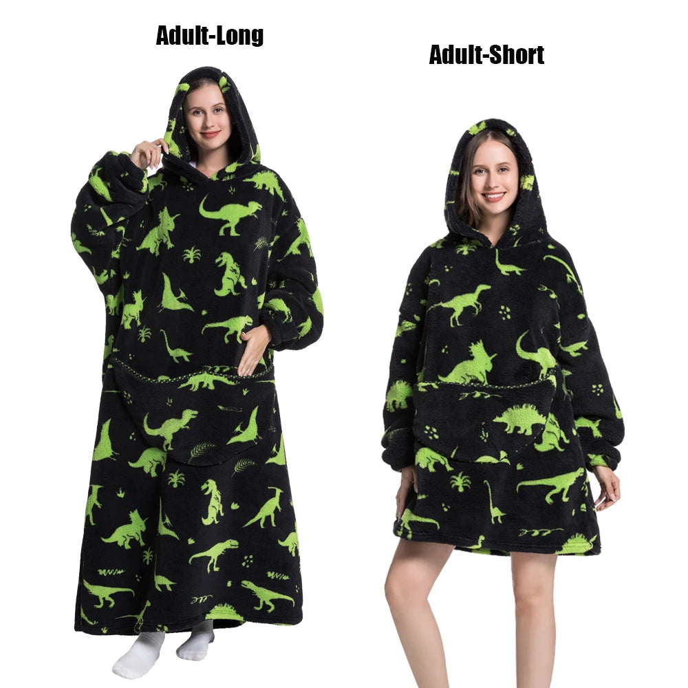 LuxeFit Ultimate Comfort Fleece Hoodie Blanket